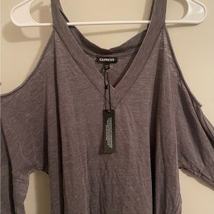Express Top, Cold Shoulder, Long Sleeves